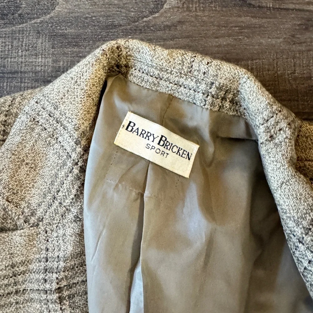 Classic Beige Plaid Blazer for Men